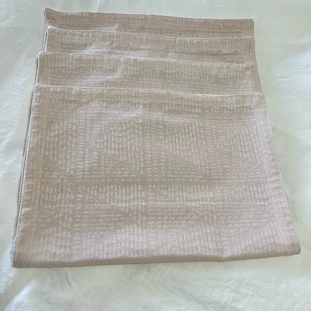 Indaba Place Mat Set Of 4~ Pale Pink~ Cotton~ Bohemian.